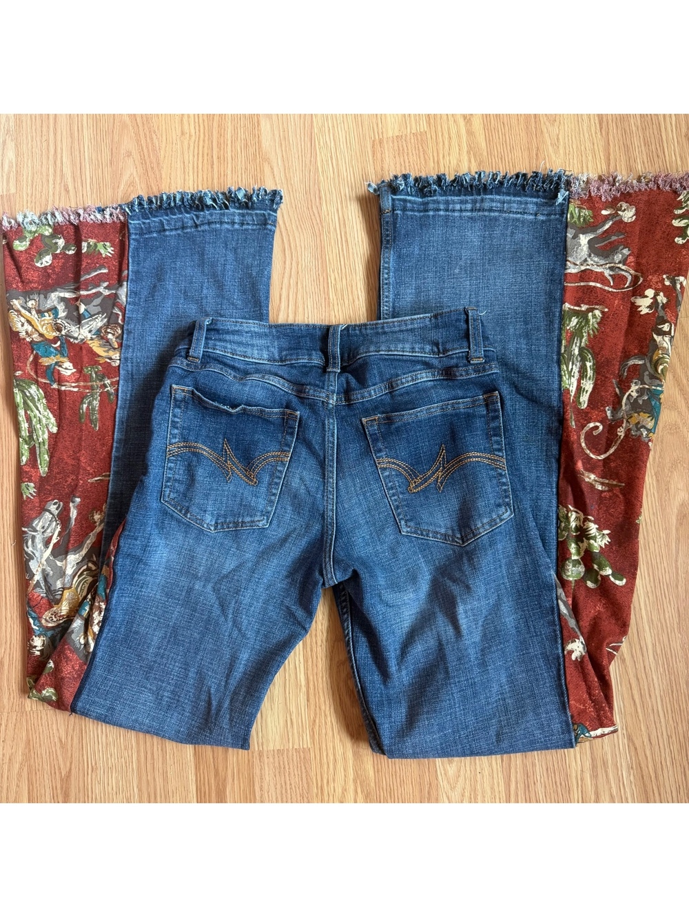 Wrangler Handmade Custom Western Wide Leg Western Jeans Size 5x33 - Picture 2 of 9